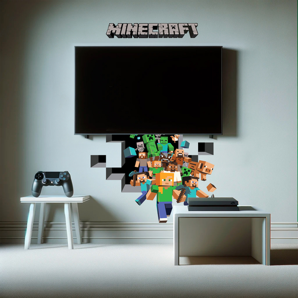 Vinilos Decorativos: Minecraft 3D 2