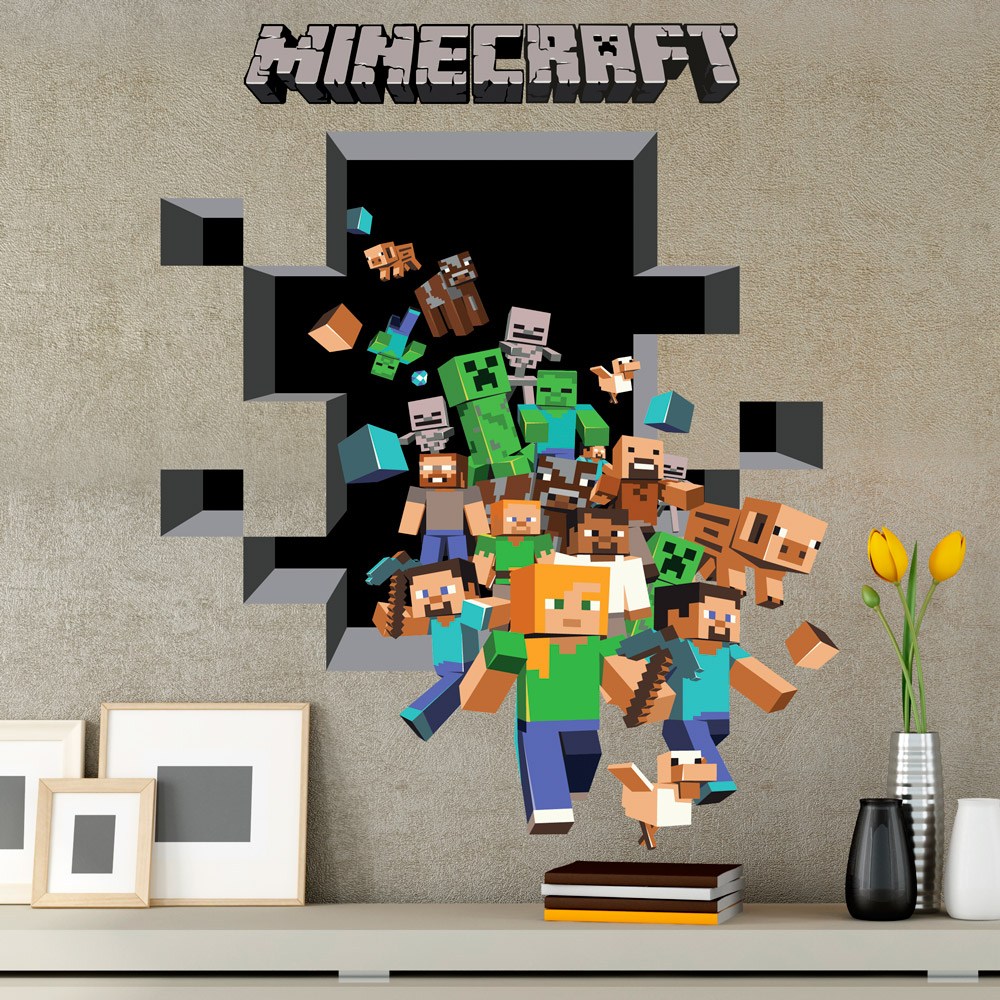 Vinilos Decorativos: Minecraft 3D 2