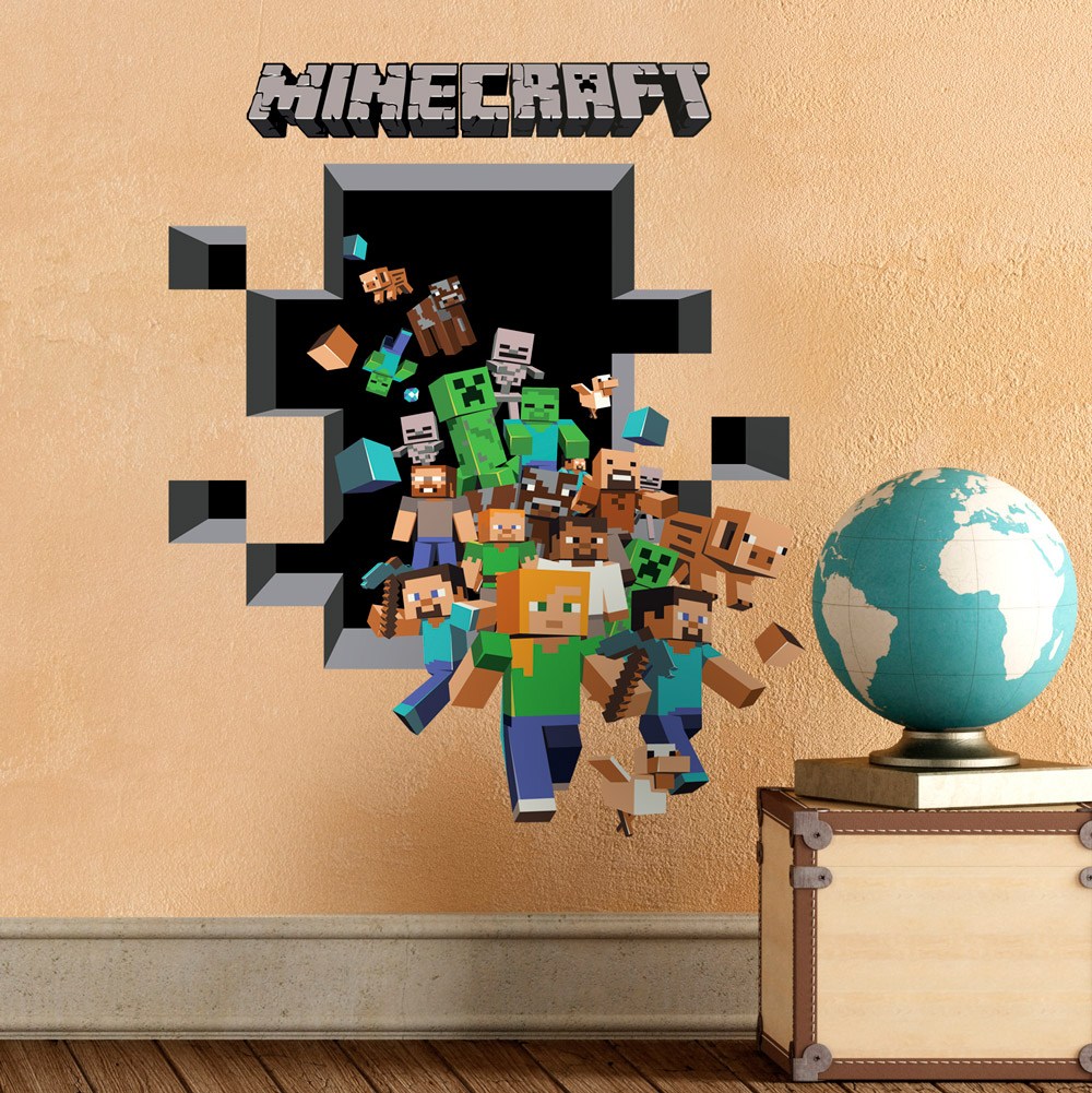 Vinilos Decorativos: Minecraft 3D 2