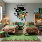 Vinilos Decorativos: Minecraft 3D 2 9