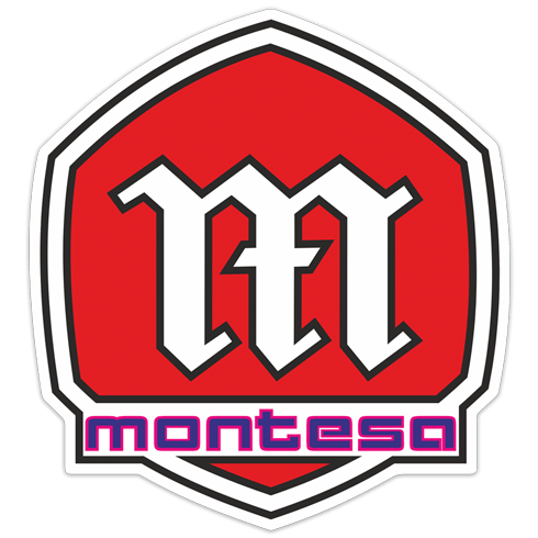 Pegatinas: Logo Montesa 1 con Escudo Estilizado