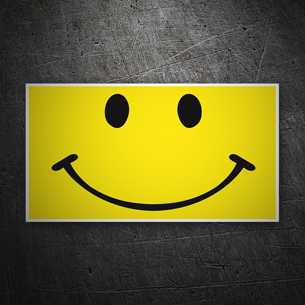 Pegatinas: Smiley rectangular