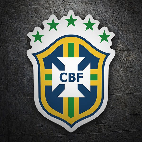 Pegatinas: Brasil - Escudo de Fútbol 1