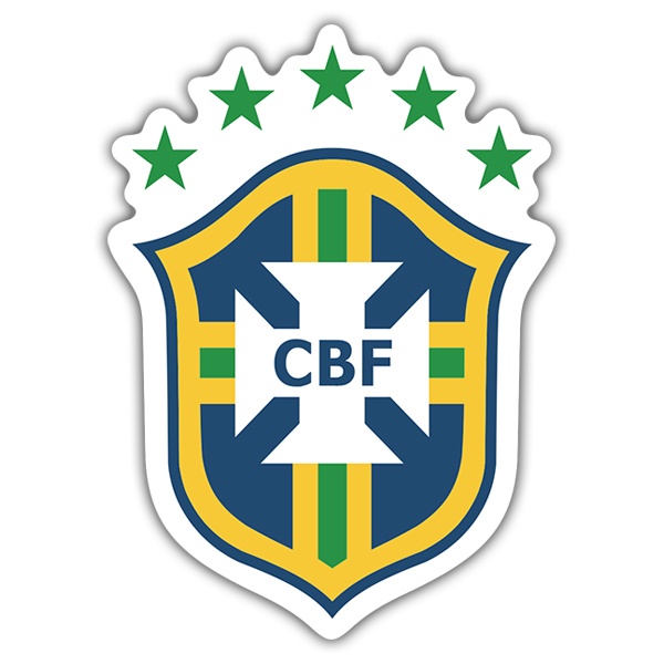 Pegatinas: Brasil - Escudo de Fútbol