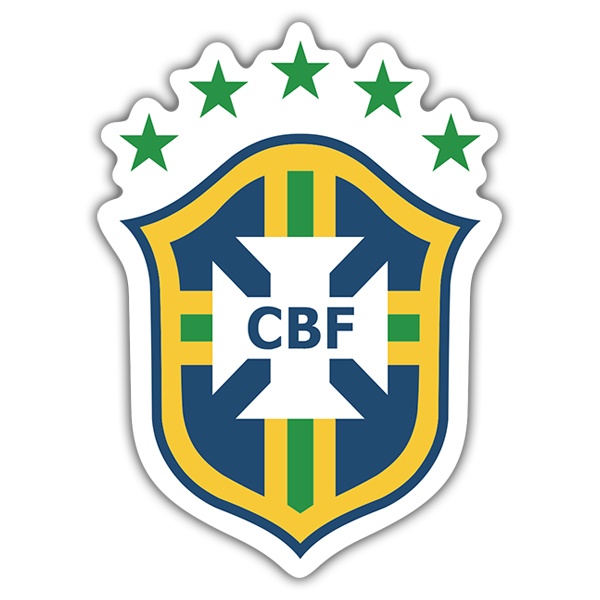 Pegatinas: Brasil - Escudo de Fútbol