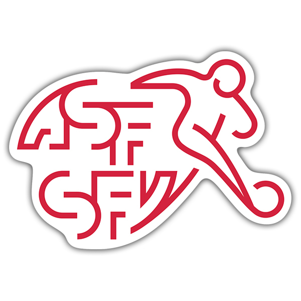 Pegatinas: Suiza - Escudo de Fútbol