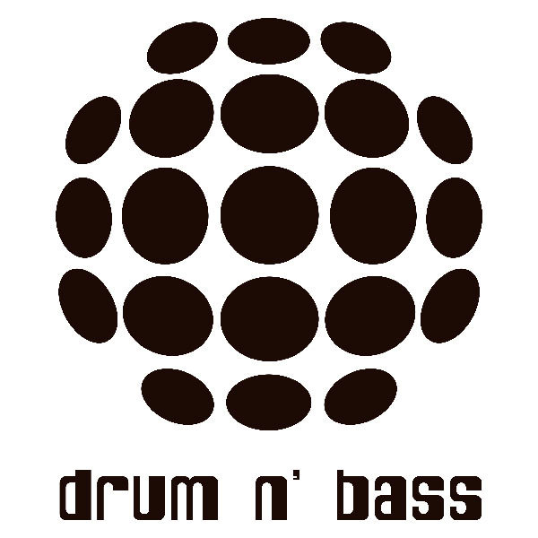 Pegatinas: Drum n Bass con C&iacute;rculos Esf&eacute;ricos