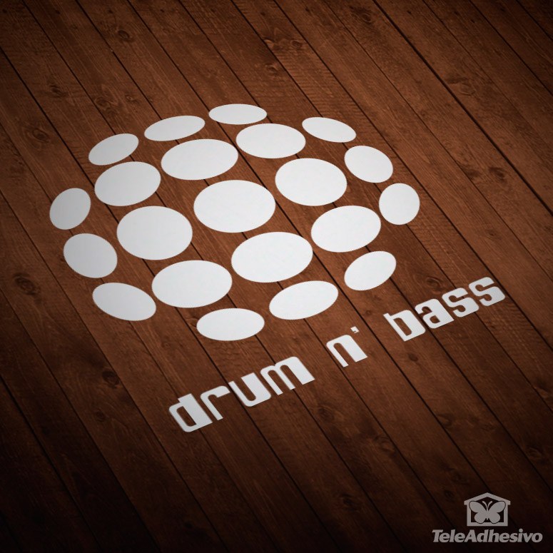 Pegatinas: Drum n Bass con C&iacute;rculos Esf&eacute;ricos