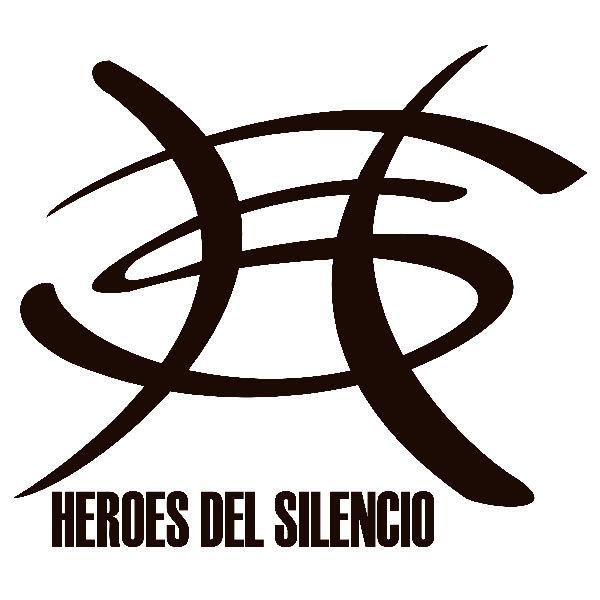 Pegatinas: H&eacute;roes del Silencio con Logo y Texto