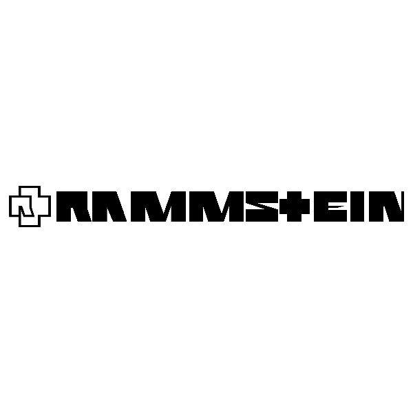Pegatinas: Logo Rammstein con Cruz Abstracta