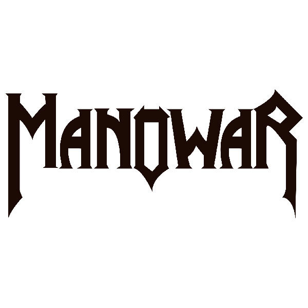 Pegatinas: Logo Manowar con Tipograf&iacute;a Angular