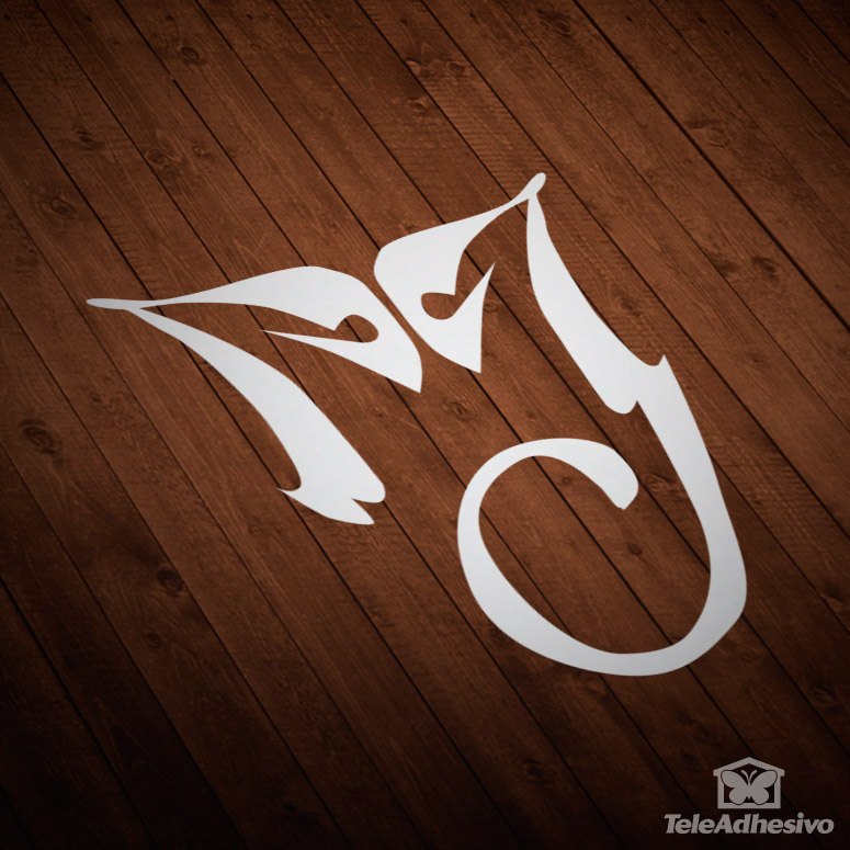 Pegatinas: Iniciales M y J de Michael Jackson