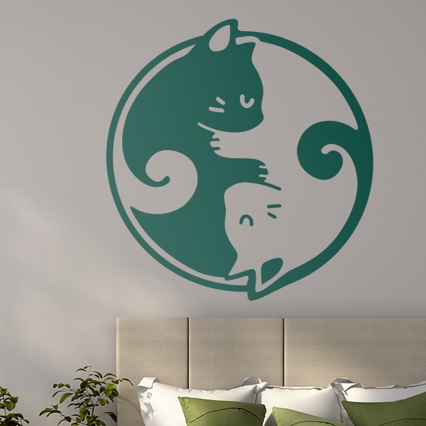 Vinilos Decorativos: Ying Yang de gatos