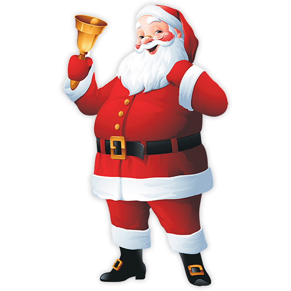 Vinilos Decorativos: Papá Noel con su campana 0