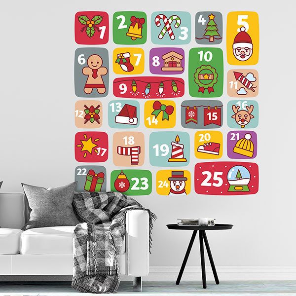 Vinilos Decorativos: Calendario de Adviento infantil