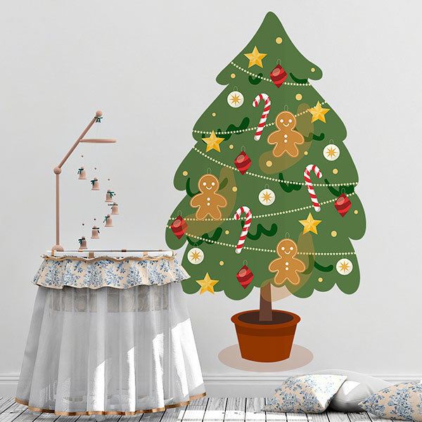 Vinilos Decorativos: Árbol Navidad decorado