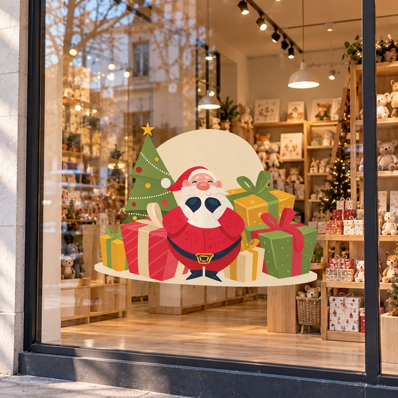 Vinilos Decorativos: Pap&aacute; Noel con regalos