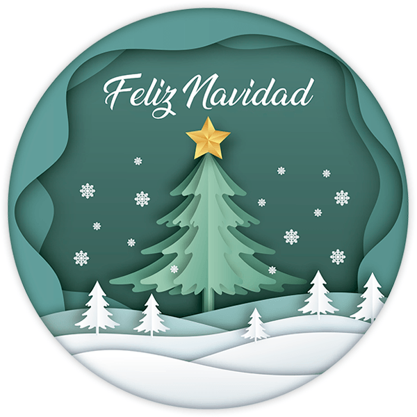 Vinilos Decorativos: Esfera de Navidad, en español 0