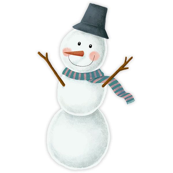 Vinilos Decorativos: Muñeco de nieve sonriente
