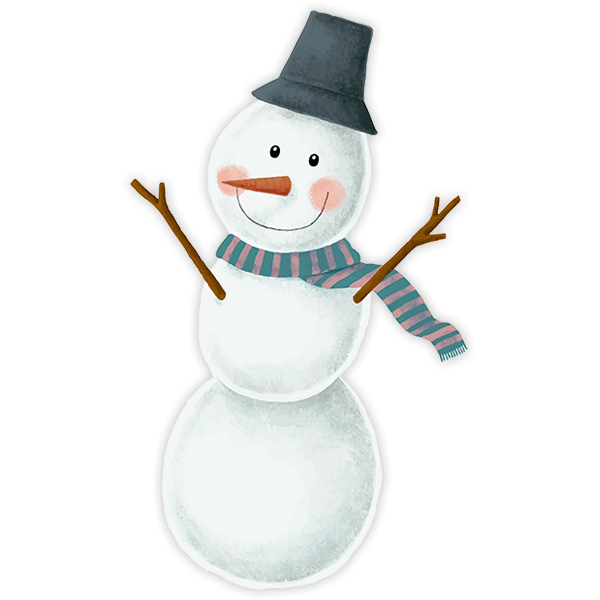Vinilos Decorativos: Muñeco de nieve sonriente 0