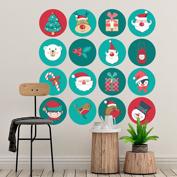 Vinilos Decorativos: Kit iconos navideños