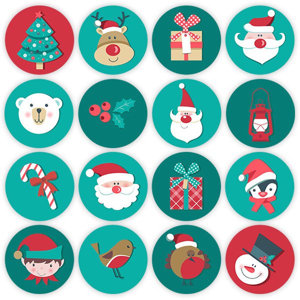 Vinilos Decorativos: Kit iconos navideños