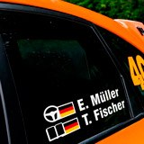 Pegatinas: Nombre y Bandera de Alemania en Estilo Rally 3