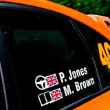 Pegatinas: Nombre y Bandera del Reino Unido Rally 3