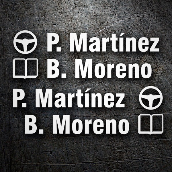 Pegatinas: Nombre y bandera rally
