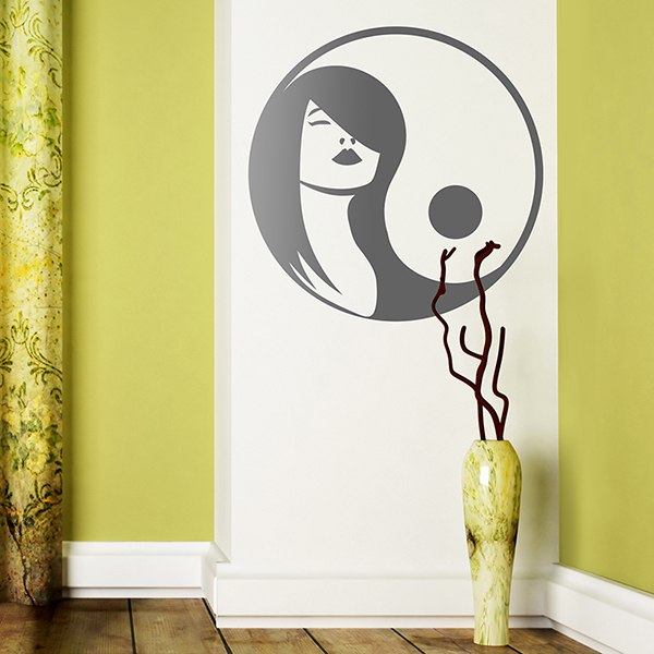 Vinilos Decorativos: Mujer Yin Yang