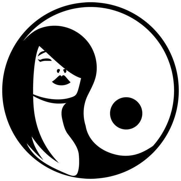 Vinilos Decorativos: Mujer Yin Yang