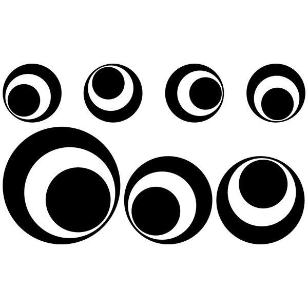 Vinilos Decorativos: Kit 7 circulos F