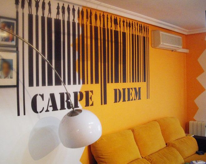 Vinilos Decorativos: Carpe Diem - Código de barras