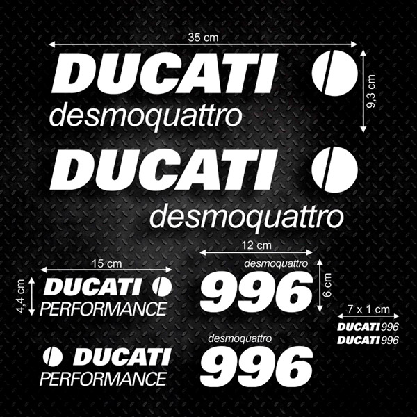 Pegatinas: Set 8X Ducati desmoquattro 996