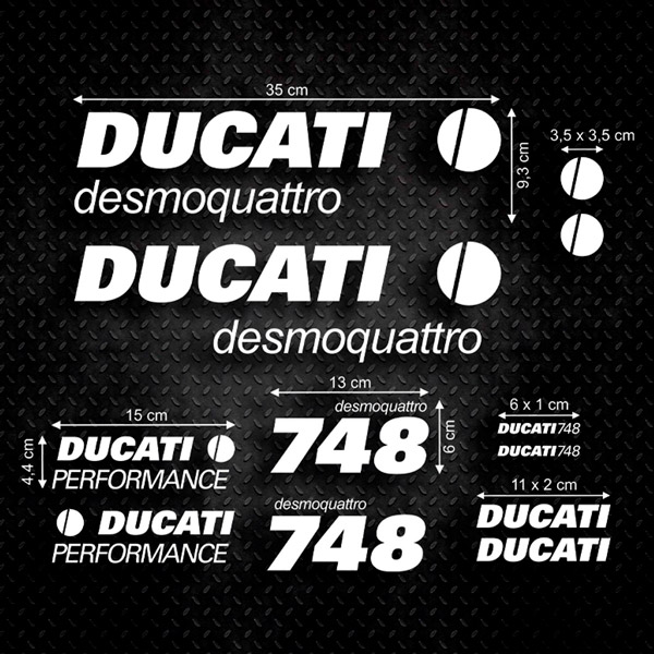 Pegatinas: Set 12X Ducati desmoquattro 748