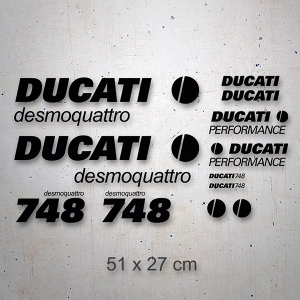 Pegatinas: Set 12X Ducati desmoquattro 748