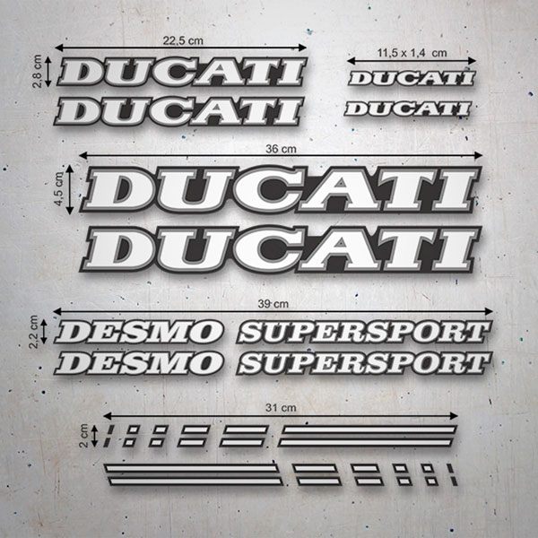 Pegatinas: Set 10X Ducati Desmo