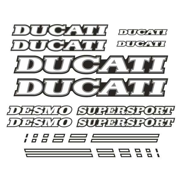 Pegatinas: Set 10X Ducati Desmo