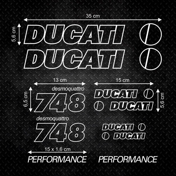 Pegatinas: Set 9X Ducati performance