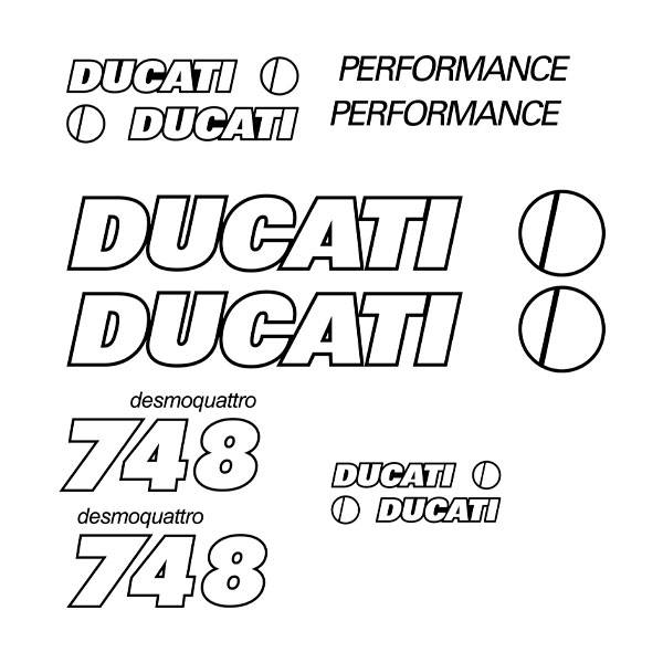 Pegatinas: Set 9X Ducati performance