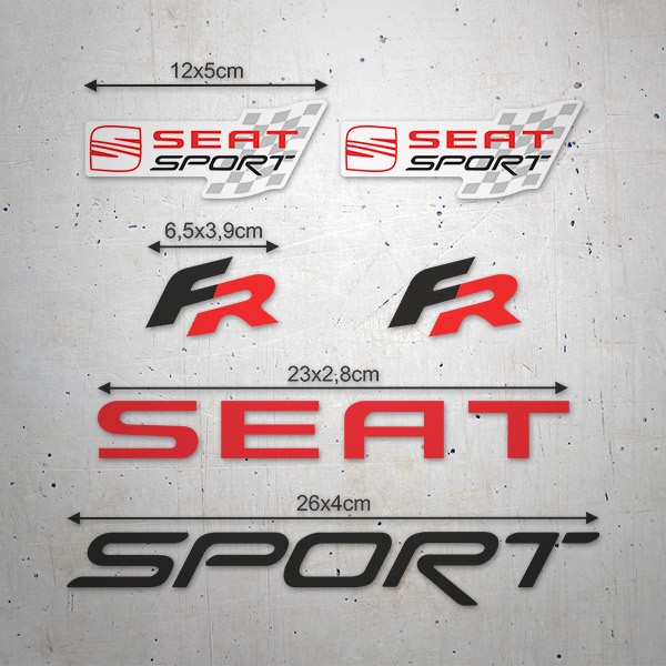 Pegatinas: Set 8X Seat FR Sport