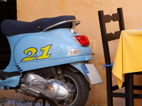 Pegatinas: Número 4 amarillo y azul oscuro