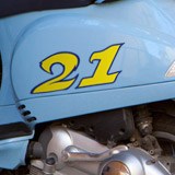 Pegatinas: Número 9 amarillo y azul oscuro 3