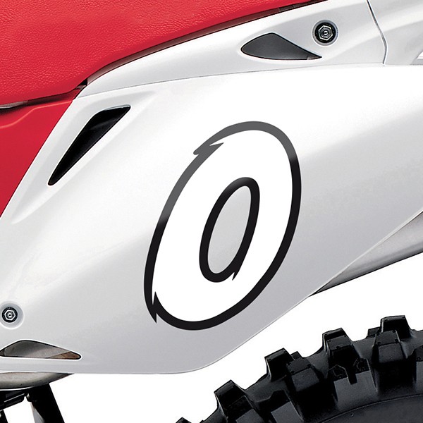 Pegatinas: Número 0 para moto
