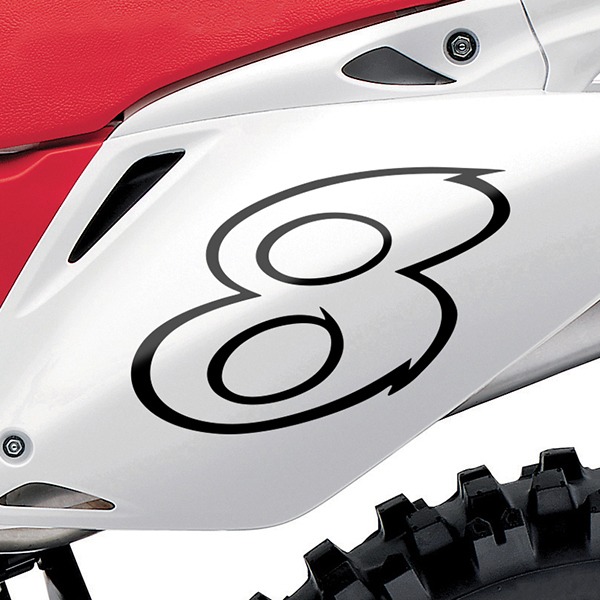 Pegatinas: Número 8