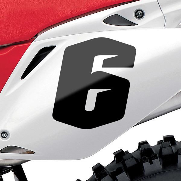 Pegatinas: Número 6 Speed
