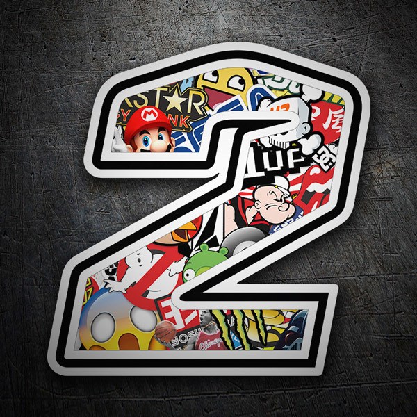 Pegatinas: Número 2 Stickerbomb