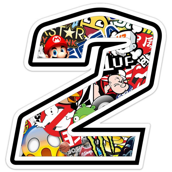Pegatinas: Número 2 Stickerbomb