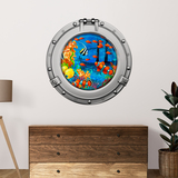 Vinilos Decorativos: Ojo de buey peces payaso y barco hundido 5