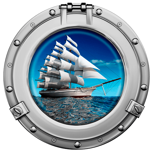Vinilos Decorativos: Ojo de buey barco velero